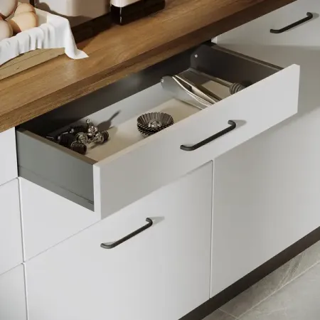 Выдвижной ящик с доводчиком 60x11x30 см KONSENSA ЛДСП/металл цвет серый держатель феат под балконный ящик металл