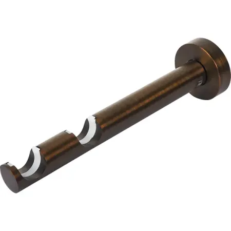 Держатель для двухрядной штанги металл цвет античная медь 19.5 см винтажный медный брелок колокольчик tpxckz