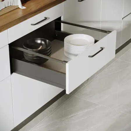 Выдвижной ящик с доводчиком 60x19x50 см KONSENSA ЛДСП/металл цвет серый корзина todelia netty 250х245х185мм с ручкой металл дерево белый