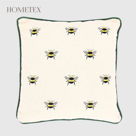 Подушка декоративная Hometex с вышивкой пчёлка 45x45 см декоративная подушка полиэстер хлопок winter plant 40x40 45x45 50x50 60x60 см