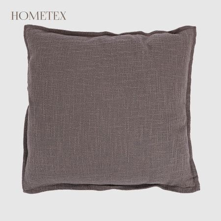 Подушка декоративная Hometex льняная 43x43 см графит