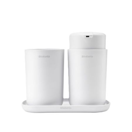 Набор аксессуаров для ванной Brabantia ReNew 3 предмета пластик белый основание для аксессуаров для электроинструментов dewalt dcs565 dcs391