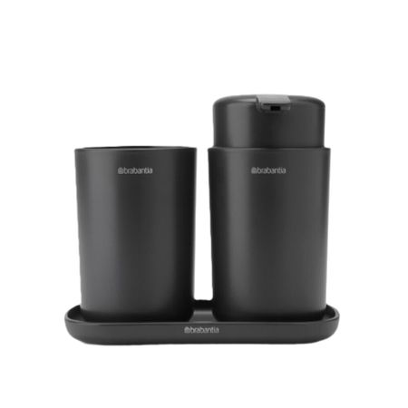 Набор аксессуаров для ванной Brabantia ReNew 3 предмета пластик темно-серый основание для аксессуаров для электроинструментов dewalt dcs565 dcs391