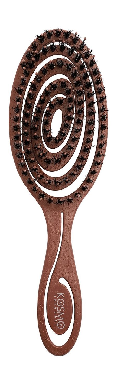 Kosmoshtuchki Combined Spiral Comb Bio Mocha
