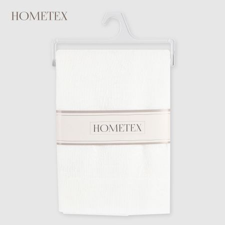 Скатерть Hometex цветы белая вышивка полиэстер 140х180 см лен белая скатерть дорожка