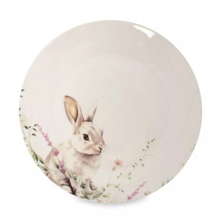 Тарелка обеденная Anna Lafarg кролик в цветах 27 см
