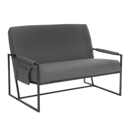 Диван TC Modern Чарли Люкс экокожа графитовый 118х81х82 см