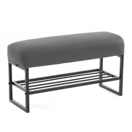 Банкетка TC Modern Чарли Люкс экокожа графитовая 77х29х46 см многоразовые сумки для чистки кроссовок сетка для стирки обуви