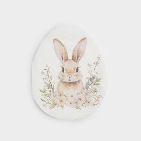 Салфетки бумажные Anna Lafarg 3-х слойные 20 шт бежевые кролик в цветах 33х23 см салфетки косметические zewa everyday 2 слойные 100шт