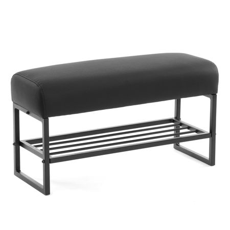 Банкетка TC Modern Чарли Люкс экокожа чёрная 77х29х46 см многоразовые сумки для чистки кроссовок сетка для стирки обуви