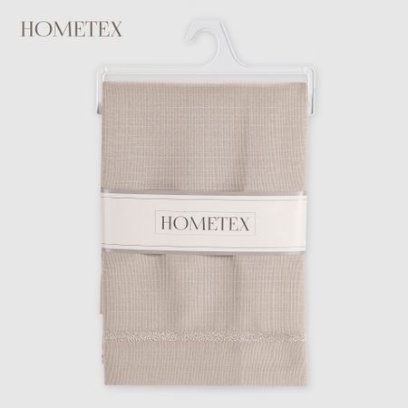 Скатерть Hometex Paros вышивка бежевая 140х240 см скатерть дорожка бежевая вязаная крючком полиэстер хлопок
