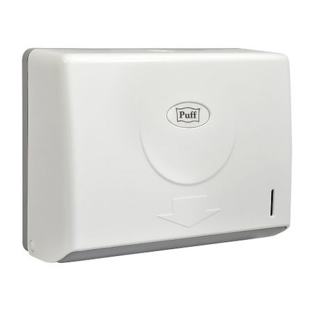 Диспенсер Puff для бумажных полотенец пластик белый (5110) полка для бумажных полотенец todelia вертикальная 130х155х280мм