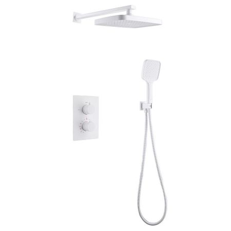 Душевая система Abber Weiss Insel встраиваемая с верхним душем с лейкой белая (AF8051W)