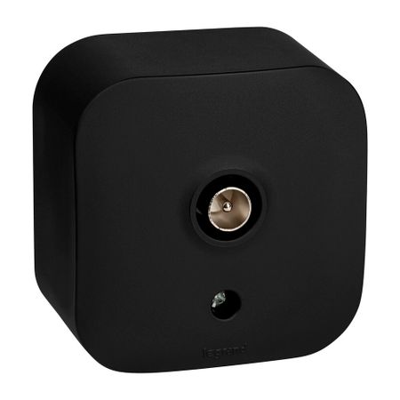 Розетка телевизионная Legrand Quteo накладная черная (782478) розетка телевизионная ovivo loft оконечная