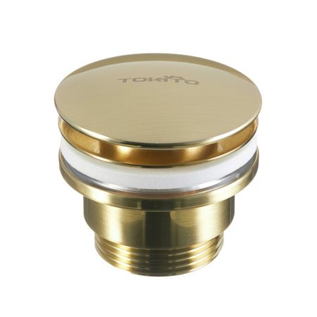 Донный клапан Tokito клик-клак 1 1/4 с переливом золото (TOK-SHI-64KIN)