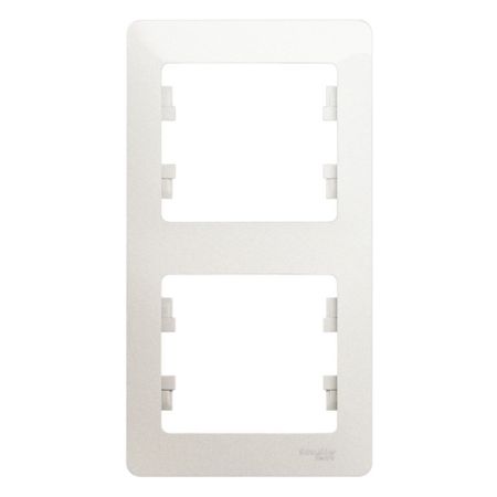 Рамка Systeme Electric Glossa двухместная перламутр (GSL000606)