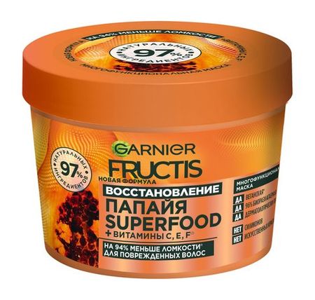 Garnier Fructis Superfood Папайя Восстановление восстанавливающий шампунь garnier fructis папайя superfood для поврежденных волос 350 мл