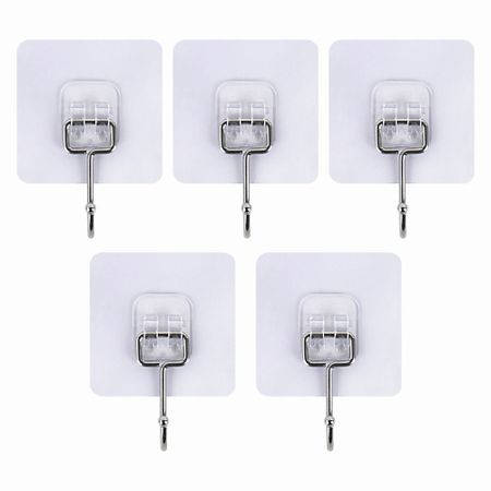 Крючок LAIMA Крючки самоклеящиеся универсальные Home прозрачные самоклеящиеся крючки moonbiffy