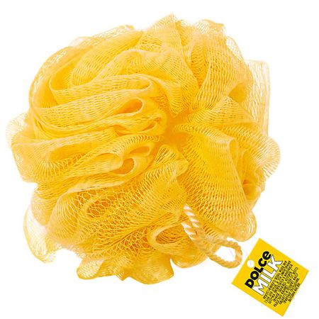 Губка для душа и ванны DOLCE MILK Губка для душа желтая мягкая губка для душа в форме кошачьей лапки