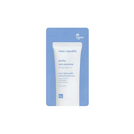 Солнцезащитная эссенция для лица FACE REPUBLIC Эссенция для лица солнцезащитная успокаивающая SPF50+ PA++++ Purity sun essence