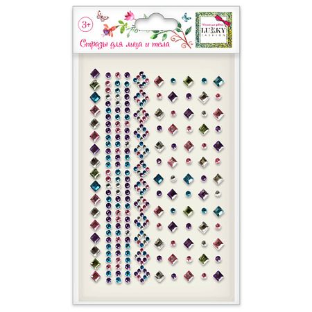 Наклейки для лица LUKKY Стразы-наклейки для лица и тела Сверкающая геометрия