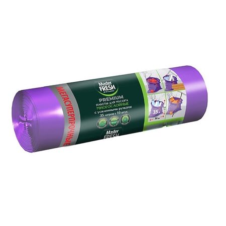 Мешок для мусора MASTER FRESH Пакеты для мусора с завязками 