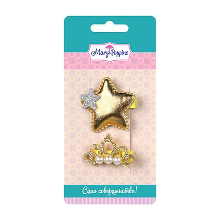 Набор заколок для волос MARY POPPINS Набор зажимов для волос Золотая принцесса