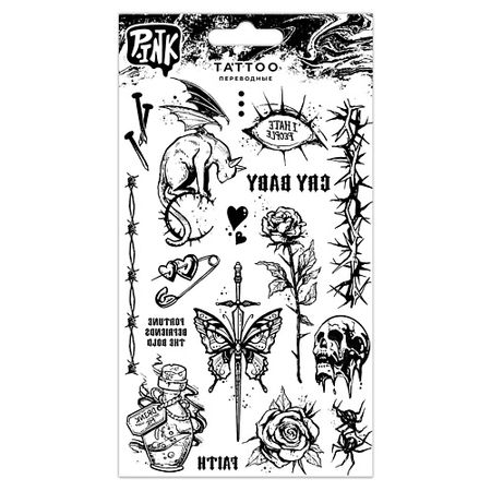 Тату P.INK Наклейки-тату переводные Готика Терновник