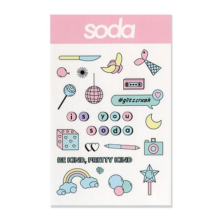 Набор наклеек SODA STICKERS #stickystuff ДЕКОРАТИВНЫЕ НАКЛЕЙКИ декоративные наклейки для альбома tiamech
