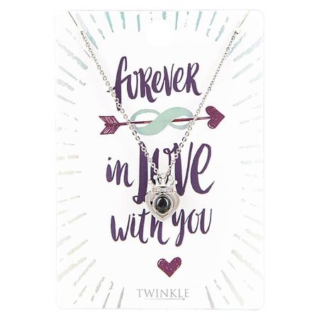 Подвеска с цепочкой TWINKLE TO BELOVED ONE Подвеска с цепочкой Silver Heart viva la vika колье mini lock my heart necklace silver