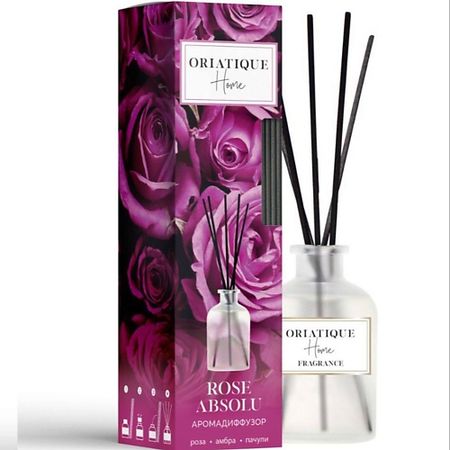 Аромадиффузор ORIATIQUE Аромадиффузор ROSE ABSOLU Роза аромадиффузор индокитай на подвеске 8 мл роза фиалка гвоздика