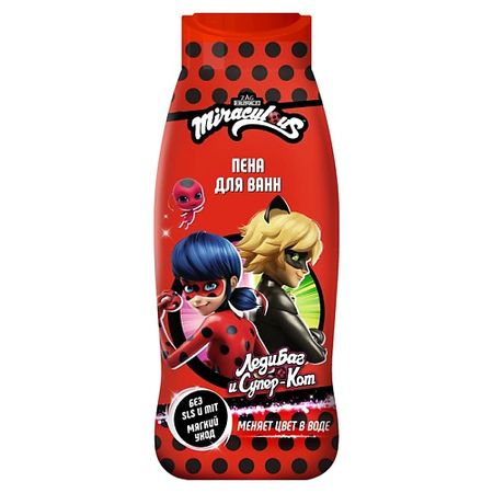 Пена для ванны MIRACULOUS Пена для ванн детская Леди баг и Супер кот Чудесное превращение!