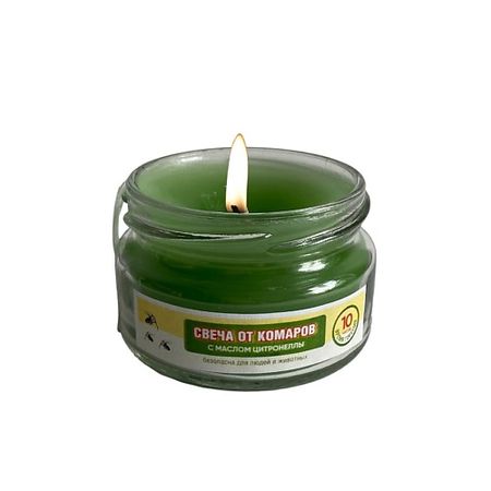 Свеча ароматическая NOVALIFE Свеча с цитронеллой, кедром и мятой репеллентная флосс межзубный president classic вощеный со фтором и мятой 12 м