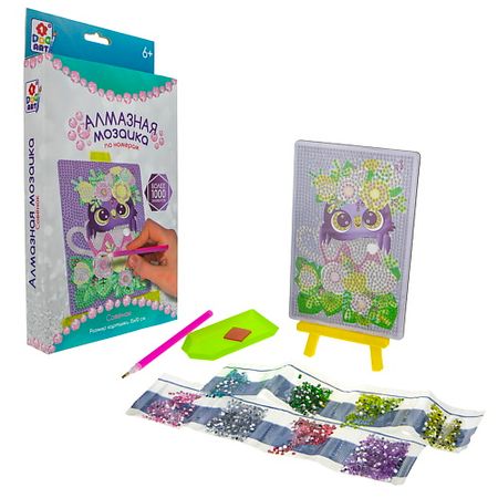 Набор для творчества 1TOY Алмазная мозаика Совёнок алмазная мозаика вышивка школа талантов д пушистая собачка 20х25 см