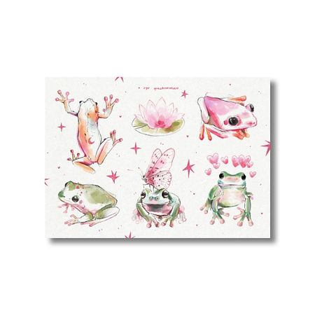 Набор наклеек ОПРОКИНУТЫЙ ЛЕС Стикеры 'лягушки' латунная статуэтка лягушки moonbiffy