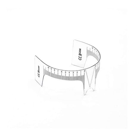 Трафарет для бровей LUCAS Линейка для бровей (с вырезом для носа) винтажная латунная линейка закладка 130 мм