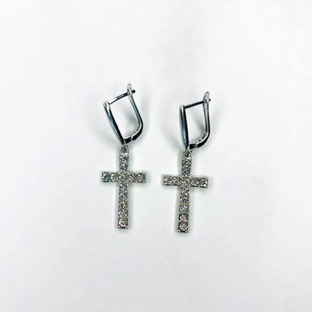 Серьги GILMEEVA Серьги кресты серебристые винты для жесткого диска jarblue 50 шт черные или серебристые cm6 32 3 5 5 6