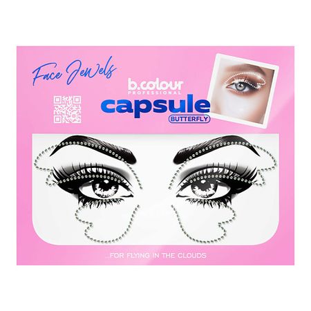 Наклейки для лица B.COLOUR PROFESSIONAL Стразы для лица и волос самоклеящиеся CAPSULE, Butterfly крючки настенные самоклеящиеся boussac 5 шт