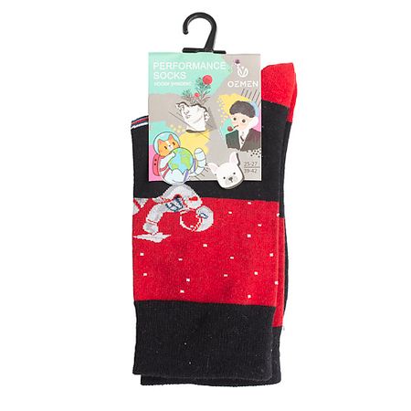 Носки OEMEN Носки унисекс PM409 черный/красный