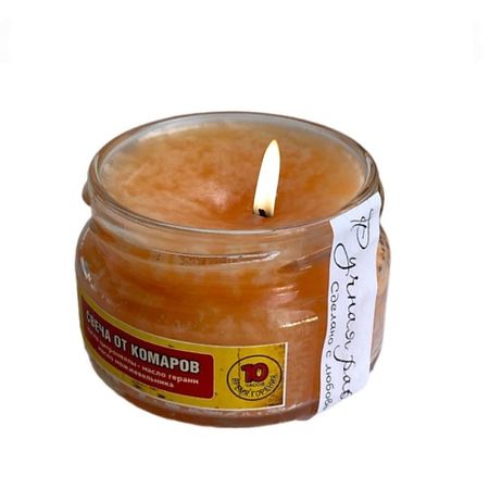 Свеча ароматическая NOVALIFE Свеча с цитронеллой, геранью, можжевельником репеллентная