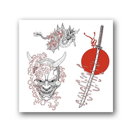 Тату TATTS Переводная тату 10*10см (для взрослых и детей)