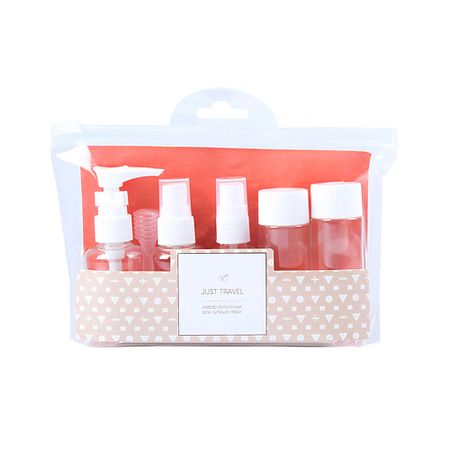 Набор дорожных флаконов ЛЭТУАЛЬ Набор бутылочек для путешествий Just Travel лабораторные стеклянные флаконы для инъекций 20 60 мл