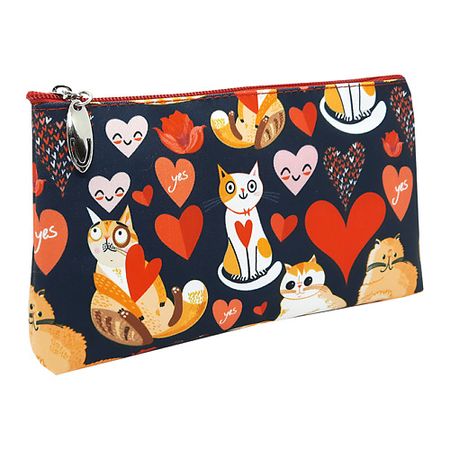 Косметичка ALISSIROSSI Косметичка женская маленькая плоская из ткани 