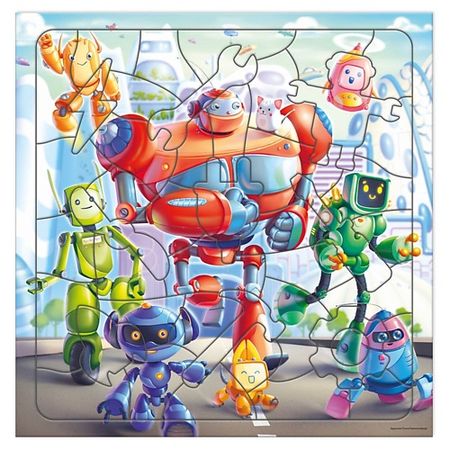 Настольная игра ГЕОДОМ Пазл фигурный на подложке Роботы фигурный дырокол cjec 1 5 см