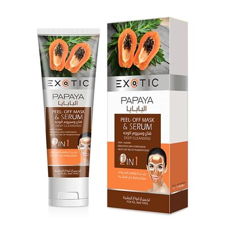 Маска для лица EXOTICMOOD Маска-плёнка и сыворотка для лица 2 в 1 с экстрактом папайи