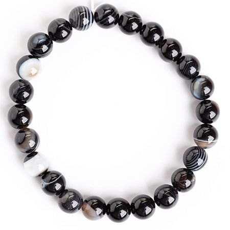 Браслет AGAT-ILONA Браслет из натурального агата 8 мм резная статуя льва из моха агата