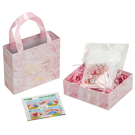 Набор для творчества BRAUBERG Набор для создания бижутерии и украшений Розовый сапфир KIDS