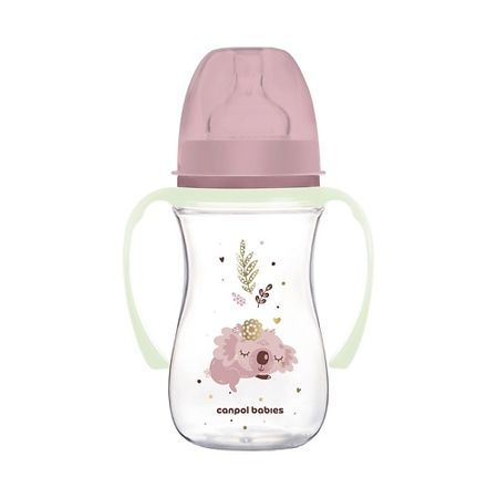 Бутылочка для детей CANPOL BABIES Бутылочка для кормления Sleepy Koala со светящимися ручками курносики бутылочка 250 мл 11130 силикон соска