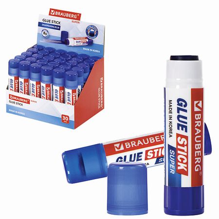 Клей-карандаш BRAUBERG Набор клей-карандашей Super обесцвечивающиеся