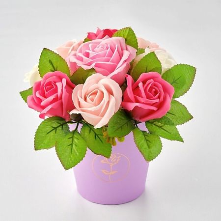 Мыло твердое SKUINA Цветочная композиция из 9 мыльных пенных роз учителю мыло твердое skuina мыло котик потягушки